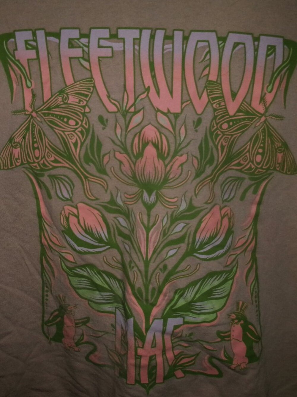 fleetwood mac wildflowers logo pink m woman tee - stevie nicks buckingham tusk - Picture 2 of 3